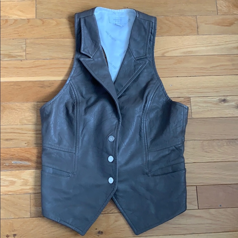 Richard Chai for Target taupe leather vest